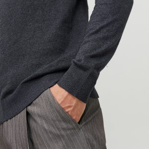 JJEEMIL KNIT ROLL NECK DARK GREY – Image 7