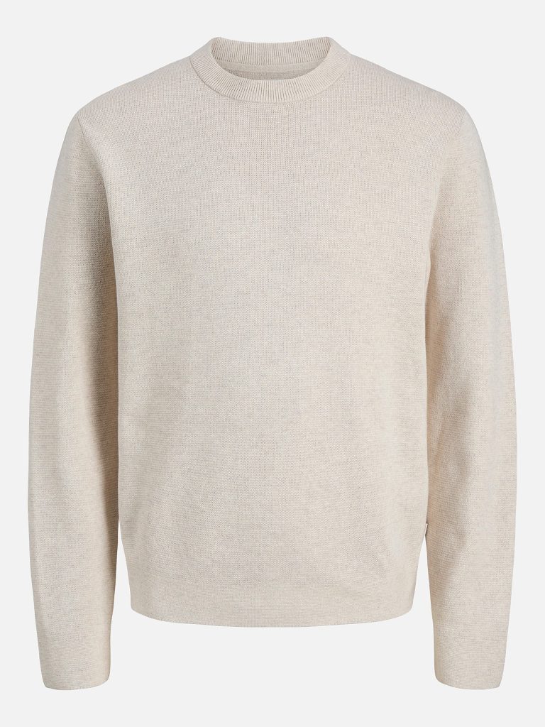 JPRBLAMILANO STITCH KNIT CREW NECK CLOUD DANCER