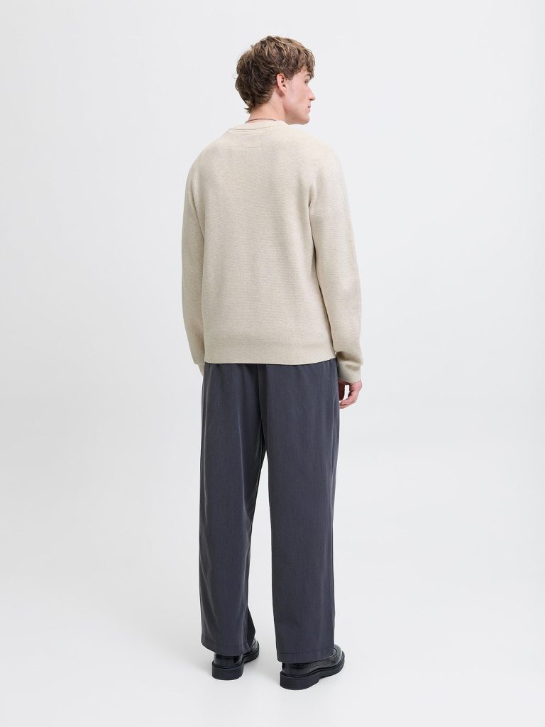 JPRBLAMILANO STITCH KNIT CREW NECK CLOUD DANCER