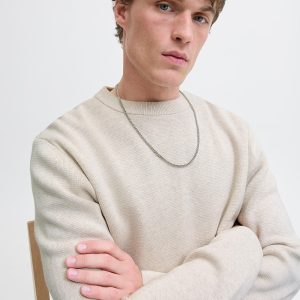 JPRBLAMILANO STITCH KNIT CREW NECK CLOUD DANCER – Image 4