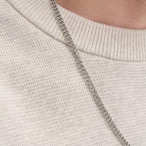 JPRBLAMILANO STITCH KNIT CREW NECK CLOUD DANCER – Image 7