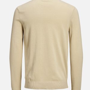 JJEEMIL KNIT ROLL NECK OATMEAL MELANGE - Image 2