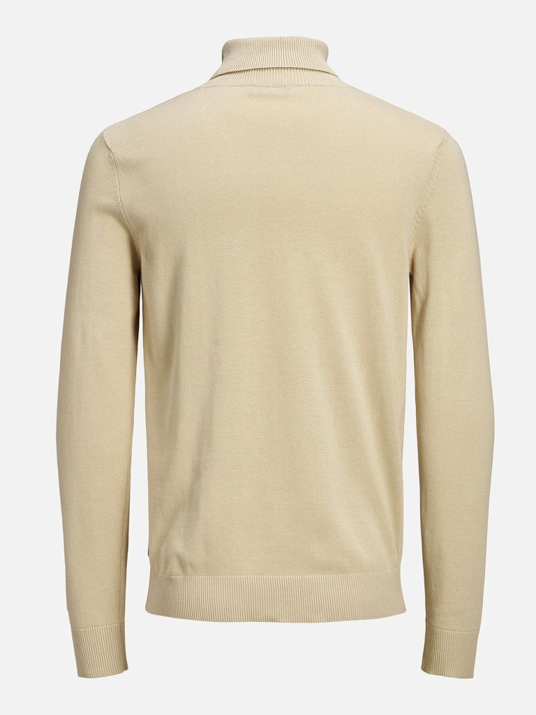 JJEEMIL KNIT ROLL NECK OATMEAL MELANGE
