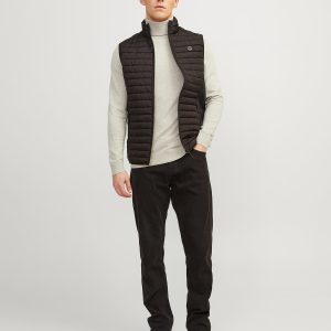 JJEEMIL KNIT ROLL NECK OATMEAL MELANGE - Image 3