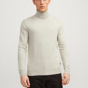 JJEEMIL KNIT ROLL NECK OATMEAL MELANGE - Image 5