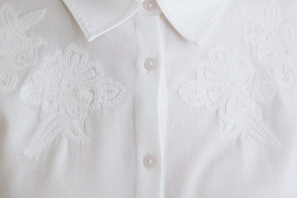 CHEMISE BRODERIE GABY BLANC