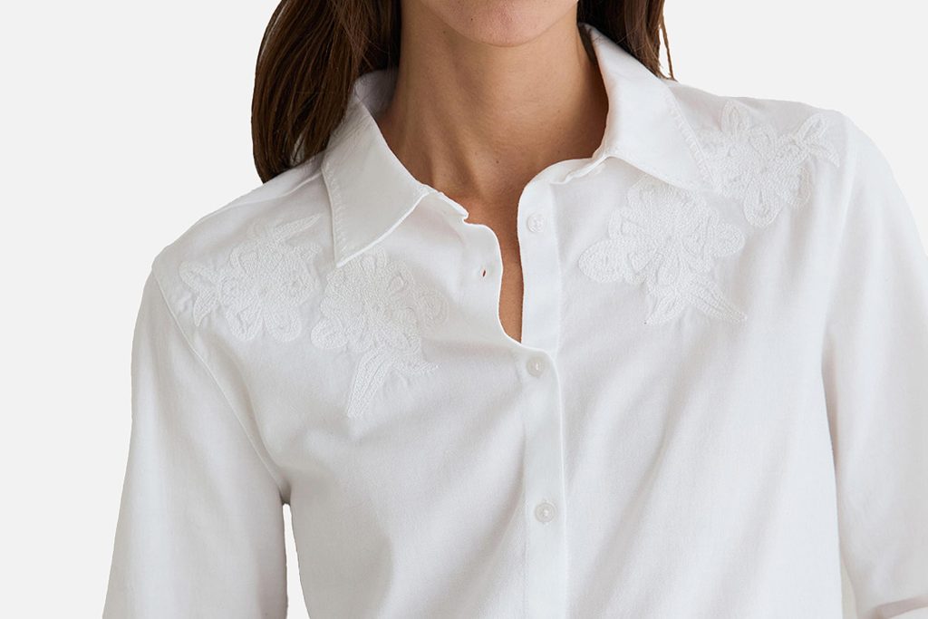 CHEMISE BRODERIE GABY BLANC