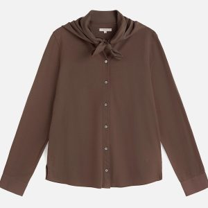 CHEMISE COL BANDANA MARRON – Image 1
