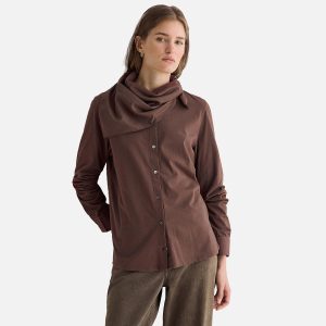 CHEMISE COL BANDANA MARRON – Image 2