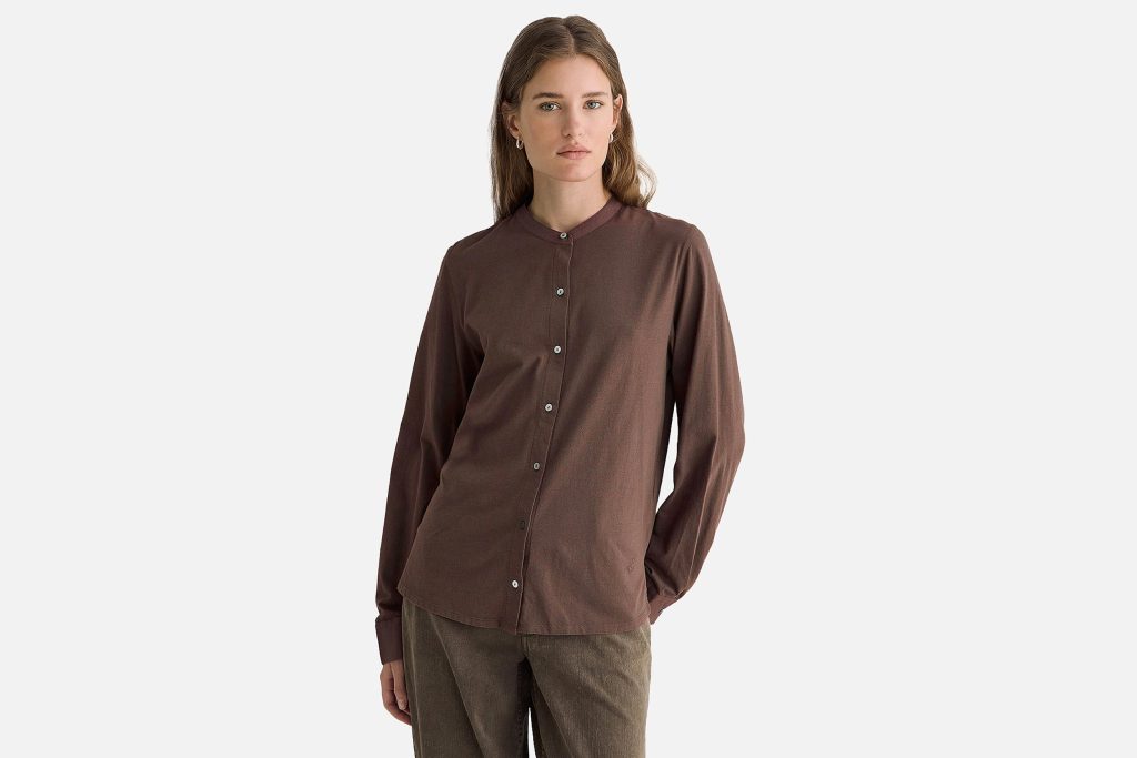 CHEMISE COL BANDANA MARRON