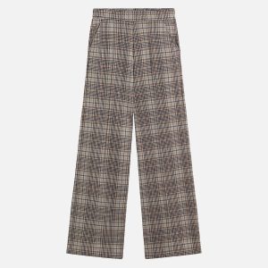 PANTALON BIG CHECKS BEIGE BROWN - Image 1