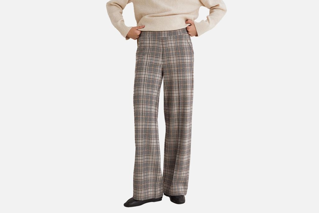 PANTALON BIG CHECKS BEIGE BROWN