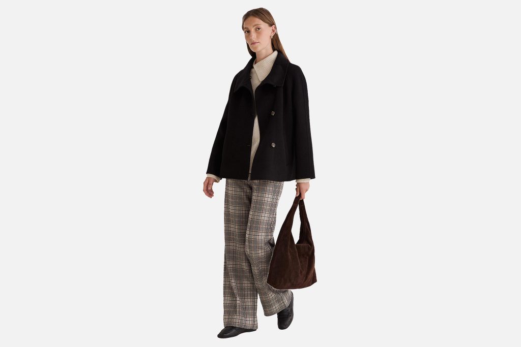 PANTALON BIG CHECKS BEIGE BROWN