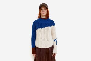 PULL MOW BLEU ECRU