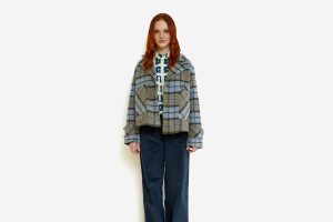 VESTE TILE ECOSSAIS BLEU
