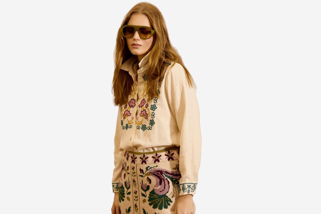 SHIRT BRODERIE FLORALE