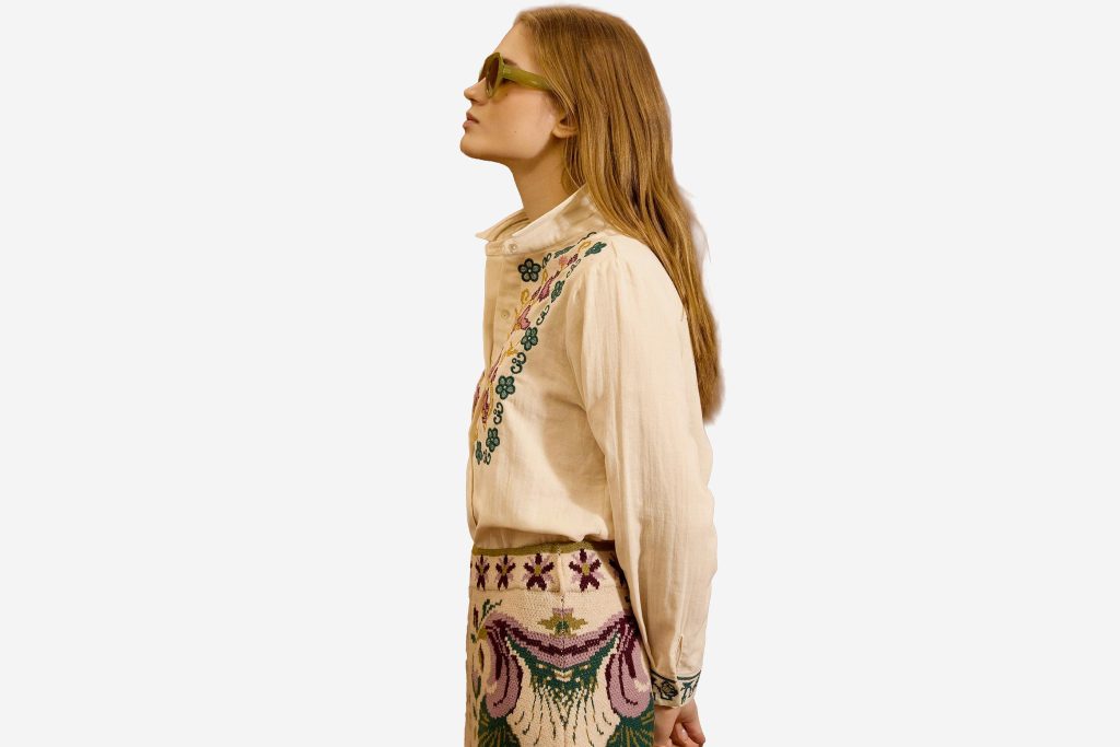 SHIRT BRODERIE FLORALE