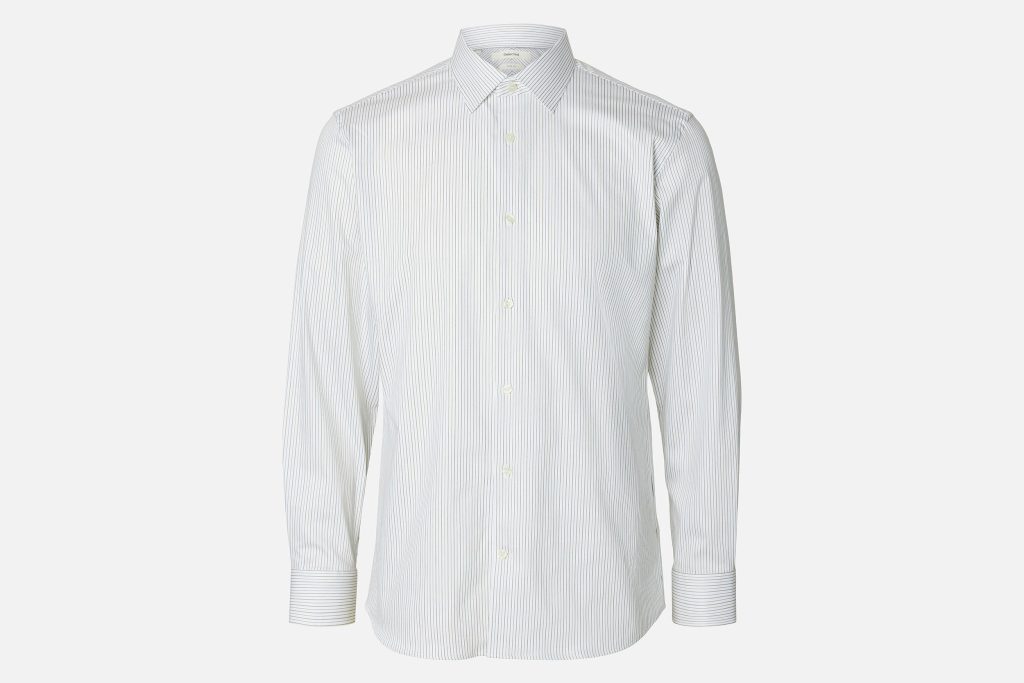 SLMSLIMFILIP PERFORMANCE LS SHIRT WHITE GREEN