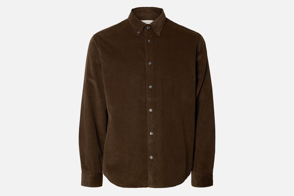 SLMREGCOLE DANNI CORD BD LS SHIRT COFFEE