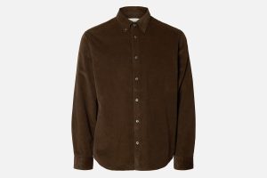 SLMREGCOLE DANNI CORD BD LS SHIRT COFFEE
