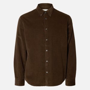 SLMREGCOLE DANNI CORD BD LS SHIRT COFFEE - Image 1