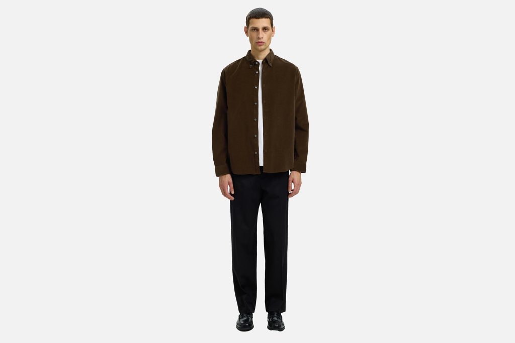 SLMREGCOLE DANNI CORD BD LS SHIRT COFFEE