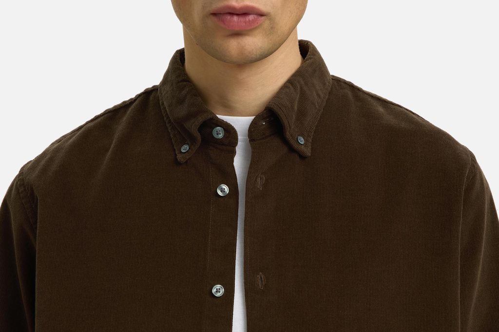 SLMREGCOLE DANNI CORD BD LS SHIRT COFFEE