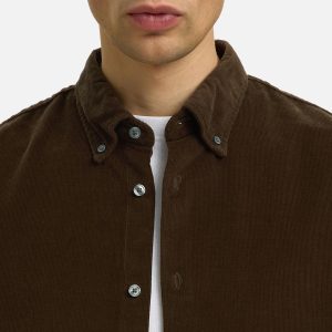 SLMREGCOLE DANNI CORD BD LS SHIRT COFFEE - Image 3