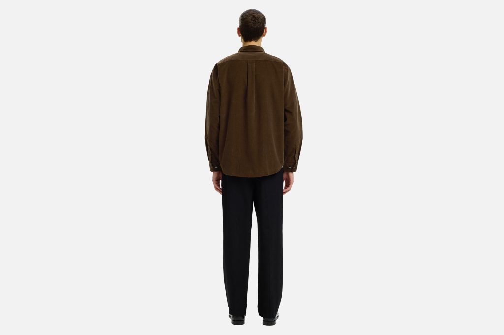 SLMREGCOLE DANNI CORD BD LS SHIRT COFFEE