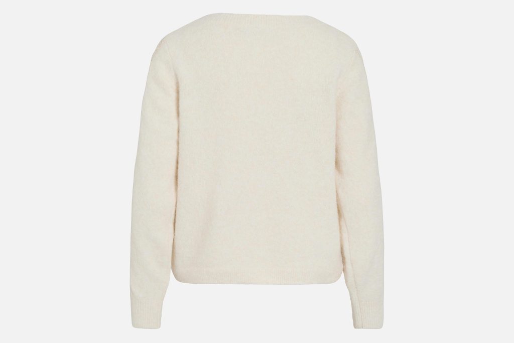 VIHILDE LS BOATNECK LACE KNIT BIRCH