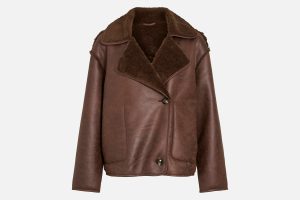VIKADERA LS SHEARLING JACKET PINECONE