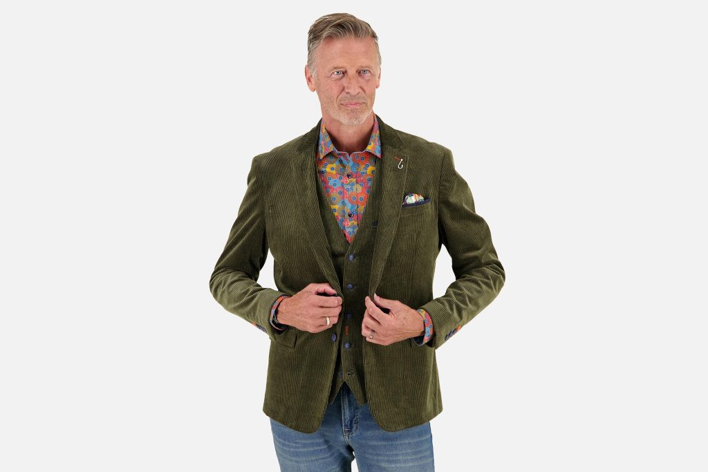 BLAZER 2 TONES RIB FOREST GREEN
