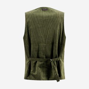 WAISTCOAT TWO TONE RIB FOREST GREEN – Image 2