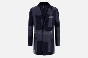 OVERCOAT BIG CHECK NAVY