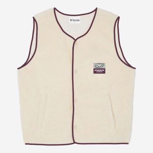 WANDERLUST FLEECE VEST BEIGE - Image 1