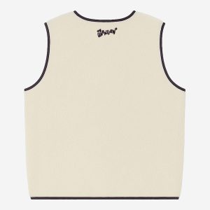 WANDERLUST FLEECE VEST BEIGE - Image 2