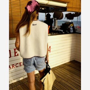WANDERLUST FLEECE VEST BEIGE - Image 3