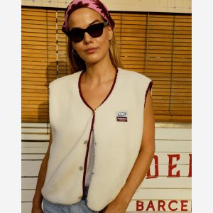 WANDERLUST FLEECE VEST BEIGE - Image 7