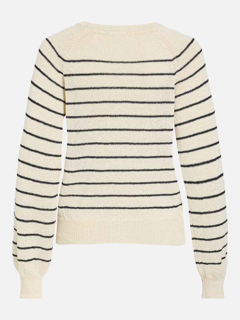 VICATJO ONECK LS STRIPE BIRCH BLACK