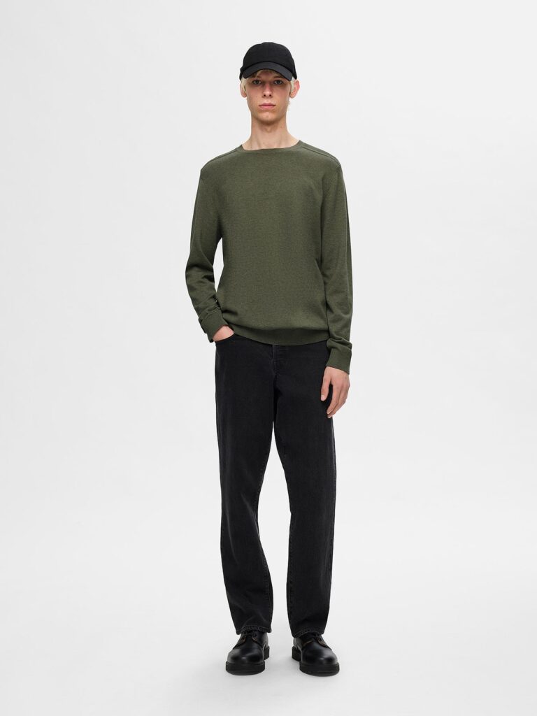 SLHBERG CREW NECK KALAMATA MELANGE