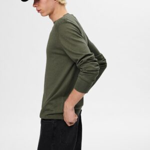 SLHBERG CREW NECK KALAMATA MELANGE – Image 4