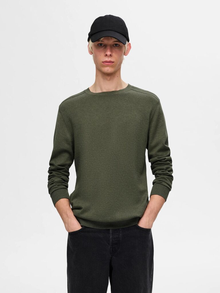SLHBERG CREW NECK KALAMATA MELANGE
