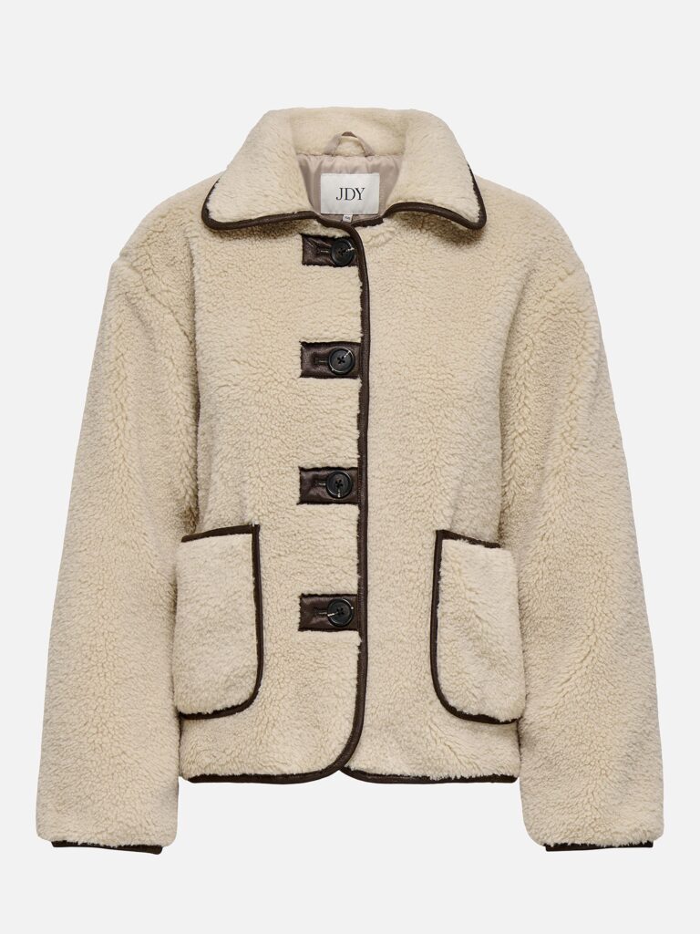 JDYNOELLA LIFE TEDDY JACKET CEMENT