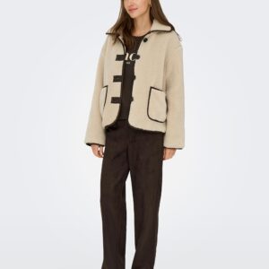 JDYNOELLA LIFE TEDDY JACKET CEMENT - Image 3