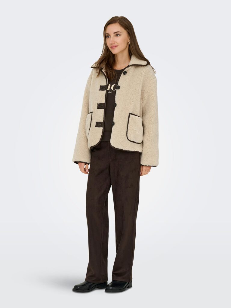 JDYNOELLA LIFE TEDDY JACKET CEMENT
