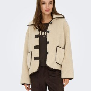 JDYNOELLA LIFE TEDDY JACKET CEMENT - Image 4