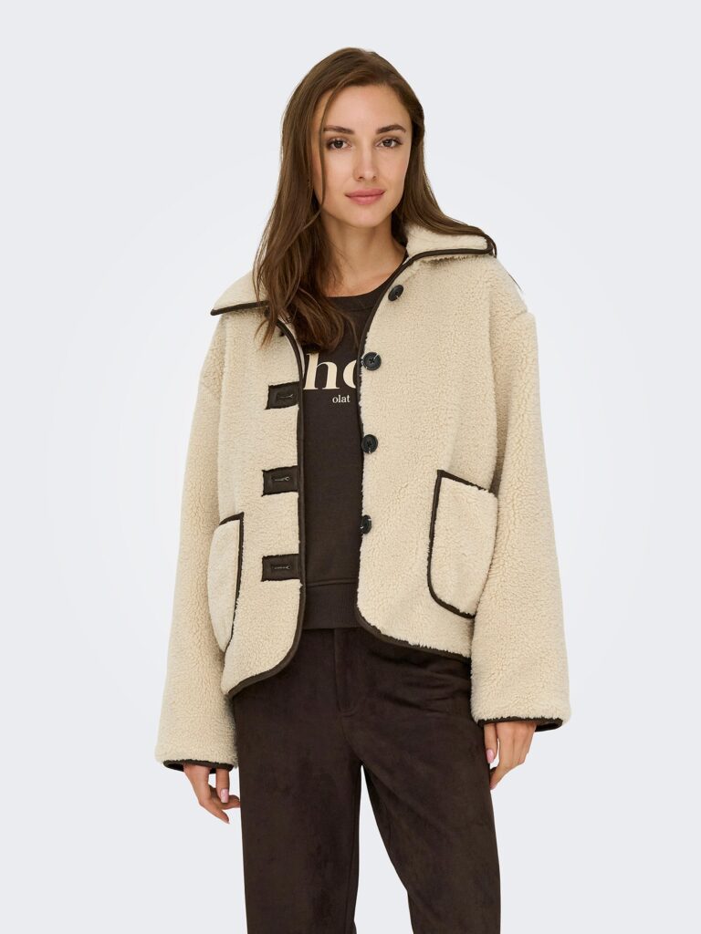 JDYNOELLA LIFE TEDDY JACKET CEMENT