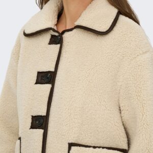 JDYNOELLA LIFE TEDDY JACKET CEMENT - Image 5