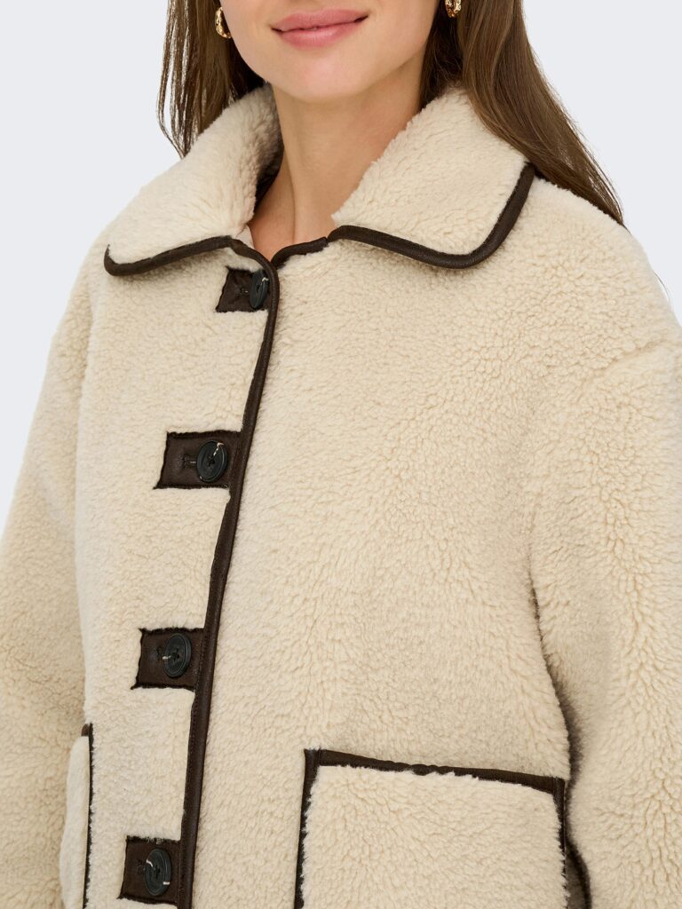 JDYNOELLA LIFE TEDDY JACKET CEMENT