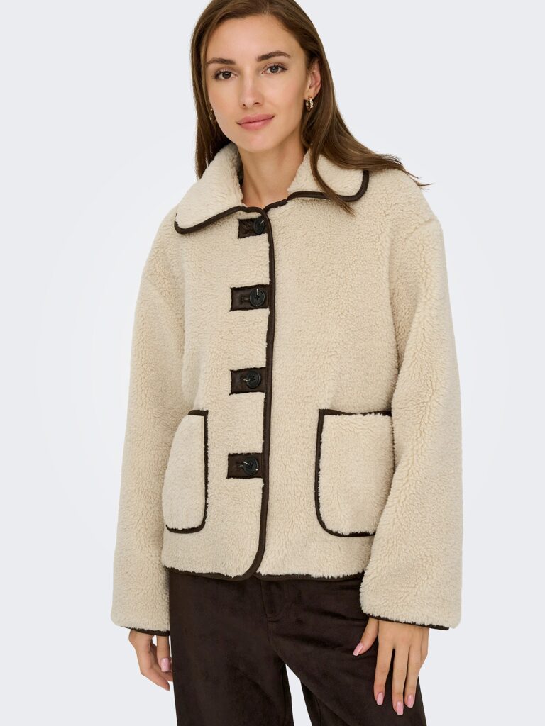 JDYNOELLA LIFE TEDDY JACKET CEMENT